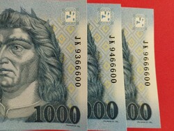 Egyező sorszámvégű 1000 ft (3db)
