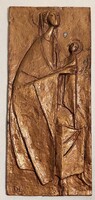 Bronz emlék plakett ,ll.János Pál pápa 1988-as ausztriai látogatásának emlékére !