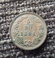 Osztrák  - Magyar  monarchia  5/10 krajcár 1891