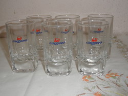 CINZANO üveg pohár ( 6 db.)