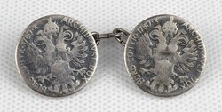1S348 Mária Terézia ezüst tallér 1780 másolat mandzsettagomb