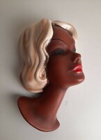 Vintage kerámia falifej, falidísz