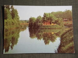 Képeslap,Harkány,Gyógyfürdő, Szúnyogsziget csárda,étterem épület látkép, részlet,1977-
