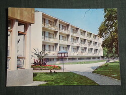 Képeslap,Harkány,Gyógyfürdő,Fürdő kórház,épület látkép, részlet,1967-