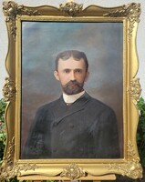Antik biedermeier férfi portré