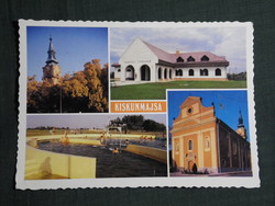 Képeslap, Kiskunmajsa,mozaik,Termál fürdő,templom látkép,részlet , 1991-
