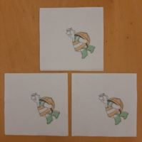 Dr. Bubó Kérem a következőt! Teknőc Ernő (küldönc) figura mintás szalvéta