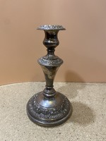 Vastagon ezüstözött szecessziós gyertyatartó, angol, 24 x 14 cm. 6047