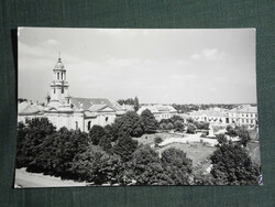 Képeslap, Kapuvár, Rom. kath templom,emlékmű,Főtér látkép,részlet, 1971-