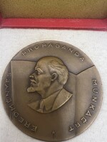 JELZETT LENIN PROPAGANDA BRONZ EMLÉKÉREM. 6101
