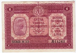 Olaszország 1 lira 1918 FA