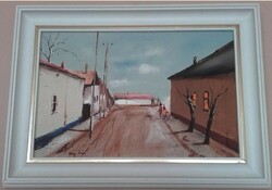 Painting, Varga Iván - Falusi utca