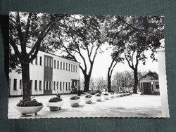 Képeslap, Kiskunhalas, vízügyi igazgatóság látkép,részlet, 1967-