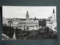 Képeslap, Kiskunhalas, Főtér látkép,részlet, 1957-