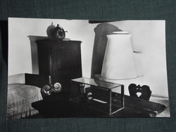 Képeslap,Kiskőrös,Petőfi szülőháza,szoba látkép,részlet, 1957-