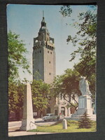 Képeslap,Kiskunhalas,tanácsháza látkép,részlet, 1967-