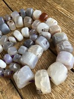 Nagy méretű achát ásvány nyaklánc