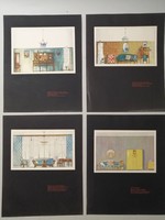 BELSŐÉPÍTÉSZETI TERV - 4 DB - TANÁR : SZABLYA-FRISCHAUF FERENC