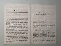OKTATÁS I. - II. - 1851
