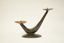 Mid Century Fém Gyertyatartó / Retró / Space Age