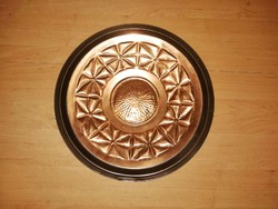 Retro bronz falitányér, falikép - átm. 35,5 cm (42/d)