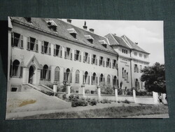 Képeslap, Keszthely, Mezőgazdasági technikum, iskola látkép,részlet, 1960-
