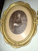 Kép kepkerettel 1800 évek vége 2db