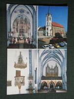 Képeslap, Keszthely,mozaik,Magyarok Nagyasszonya Plébániatemplom látkép,részlet, 1990-