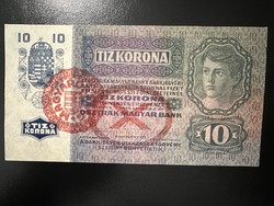 10 korona 1915. Magyarország felülbélyegzés!! UNC!!