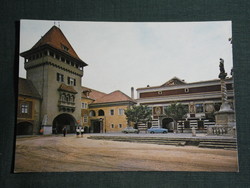 Képeslap,Kőszeg,hősök kapuja,tanácsháza látkép,részlet, 1981-