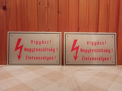 Aluminium figyelmeztető tábla