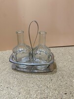 Alpakka olaj ecet tartó, 15 x 16 cm-es nagyságú. 6191