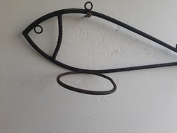 Retro Iron Flower Pot in the Shape of a Whale - 60cm, for Two Pots