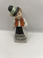 Bodrogkeresztúri mázas kerámia figura, 13 x 6 cm-es. 6277
