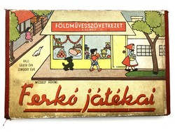 Ferkó játékai, verses képeskönyv ritkaság - Írta Wessely Ferenc, rajzolta Gábor Éva, Zombory Éva