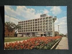 Képeslap, Kecskemét, Arany homok szálló,hotel  látkép,részlet, 1964-
