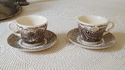 Angol Ironstone fajansz csésze+alj 2 db.