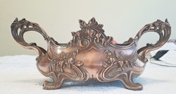 Art Nouveau silver plated offering