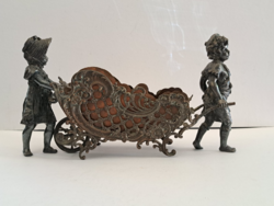 Antique Baroque-style figurative stand, jardinière