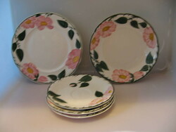 Retro Villeroy&Boch vadrózsás tányérok egyben 5 db