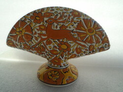 Zsolay jelegű  dombormintás kerámia/porcelán szalvétatartó 100% hand made