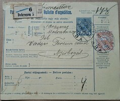 Debreczen-Nyírbogát 1912 bérmentve okmány levél Ritka !