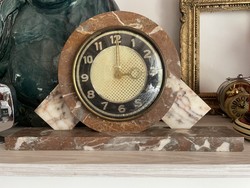 Art deco nagyméretű márvány kandalló óra