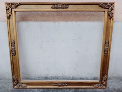 Gyönyörű, aranyszínű fa képkeret., mintákkalFészek:50x60cm