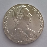 1780 Mária Terézia, Ezüst 1 Tallér. Utánveret E.F (No: 24/357.)