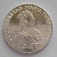 1980 Ezüst Osztrák 500 Schilling, Mária Theresias (No: 24/361.)