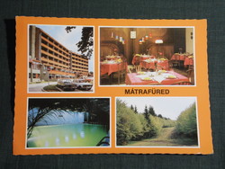 Képeslap, Mátrafüred,mozaik,Avar szálló,hotel,étterem látkép,részlet, 1981-