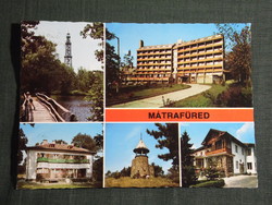 Képeslap, Mátrafüred,mozaik,Avar szálló,hotel,étterem,üdülő,kilátó,park látkép,részlet, 1981-