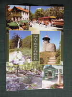 Képeslap, Mátrafüred,mozaik,szálló,étterem,erdei kisvasút,kilátó,park látkép,részlet, 2007-