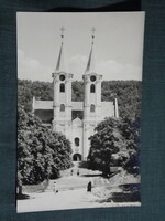 Képeslap,Máriagyűd,Barokk kegytemplom látkép, részlet, 1960-